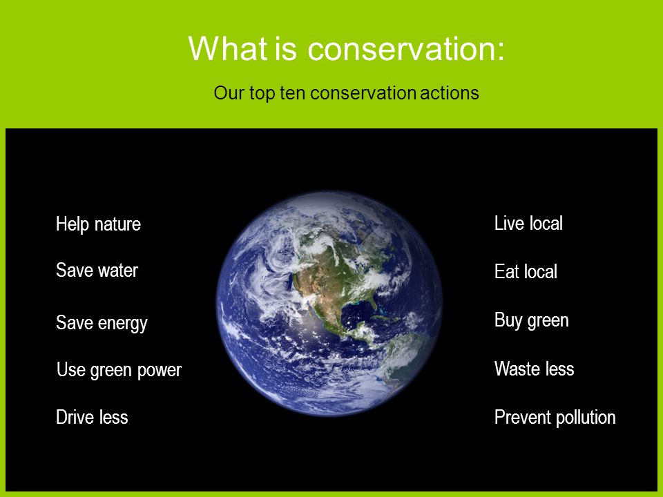 conservation actions