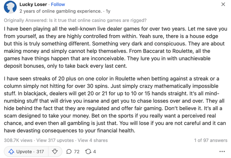 Player Comment